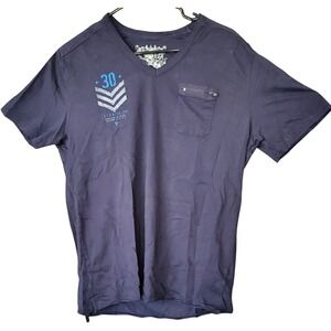 Express‎ Size Large Mens Blue Casual Short Sleeve Cotton Shirt